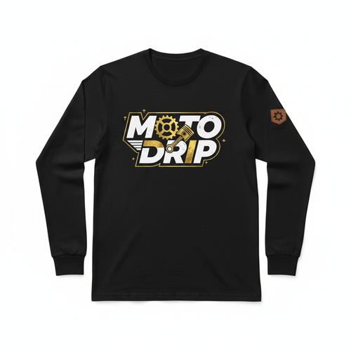 Black Moto Drip Long Sleeve